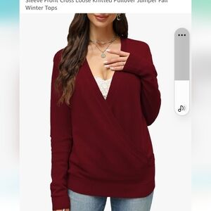 Womens Vneck Sweaters Sweatshirts Comfy